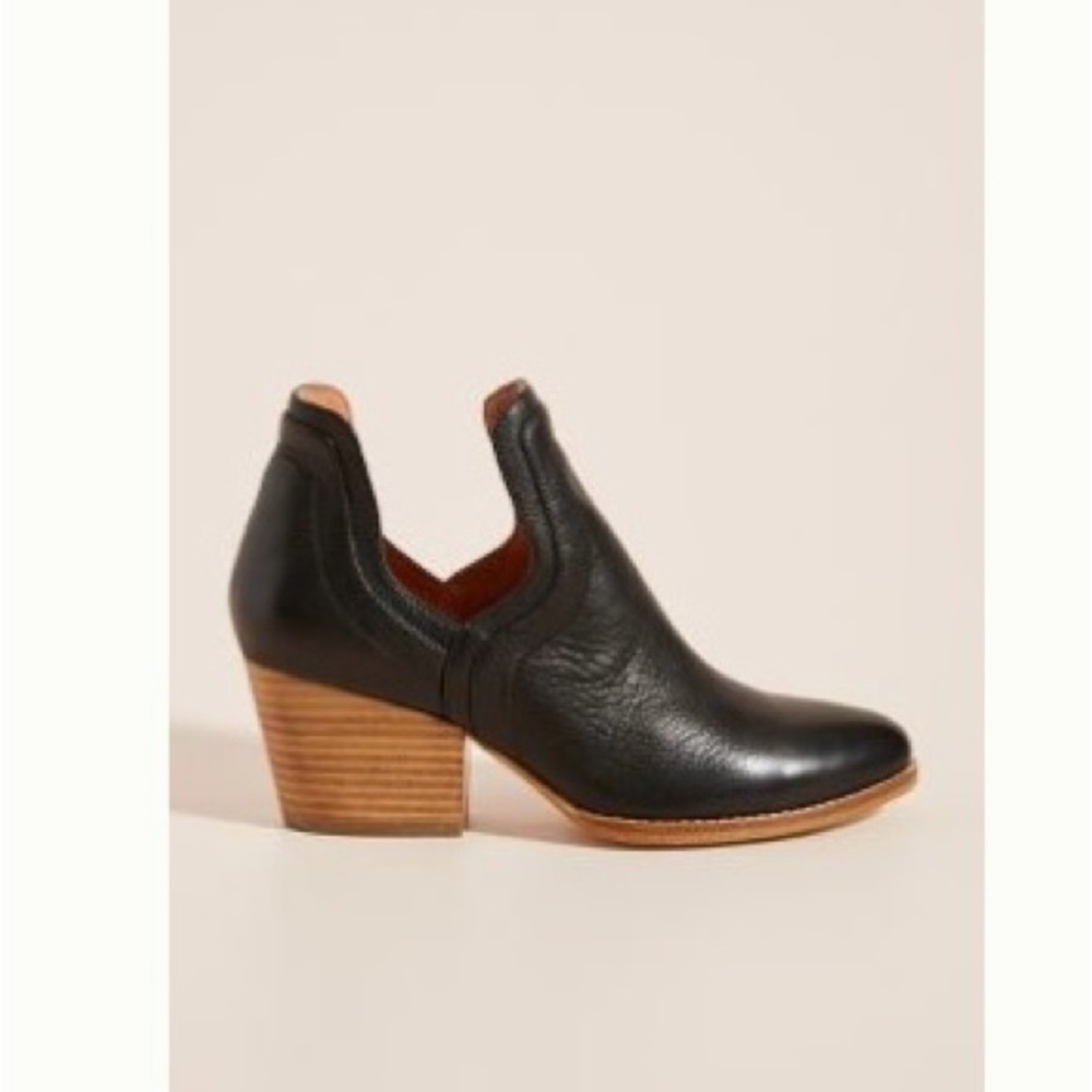 NWT Anthropologie - Silent D Cut-Out Ankle Boot - Black